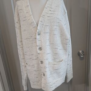 Old Navy Men's Light Gray Cardigan Sweater